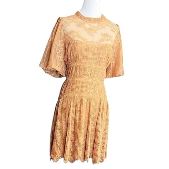 *NWT Jonathan SIMKHAI Bristol Mini Lace Butterscotch Orange Dress - Sz 8 - Picture 4 of 9